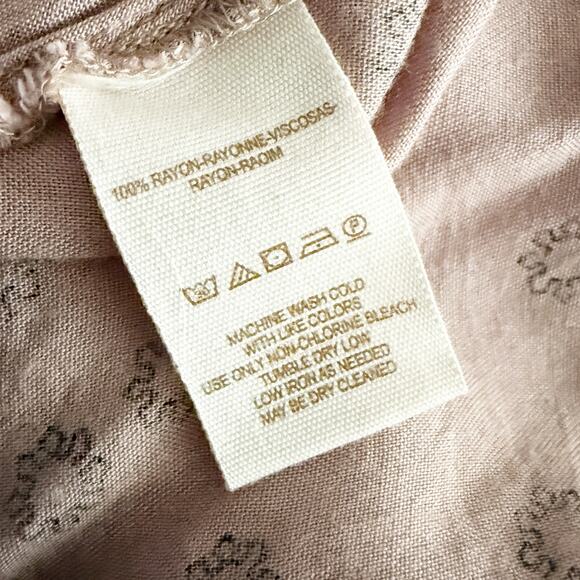 FREE PEOPLE | Purple Mauve Beck Printed Tunic Mini Dress Tiered | Size Medium - Picture 7 of 7